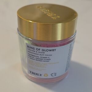 TRULY Buns of Glowry Smoothing Butt Polish with Pink and Gold- New Sealed